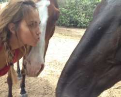 The actress is a horse lover and also supported 